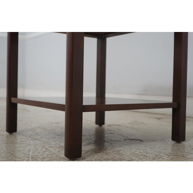 1950s Pair John Stuart Mid Century Modern Walnut Nightstands For Sale - Image 9 of 18