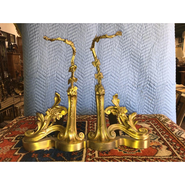 Vintage Early 20th Century French Chenets - a Pair For Sale - Image 9 of 9