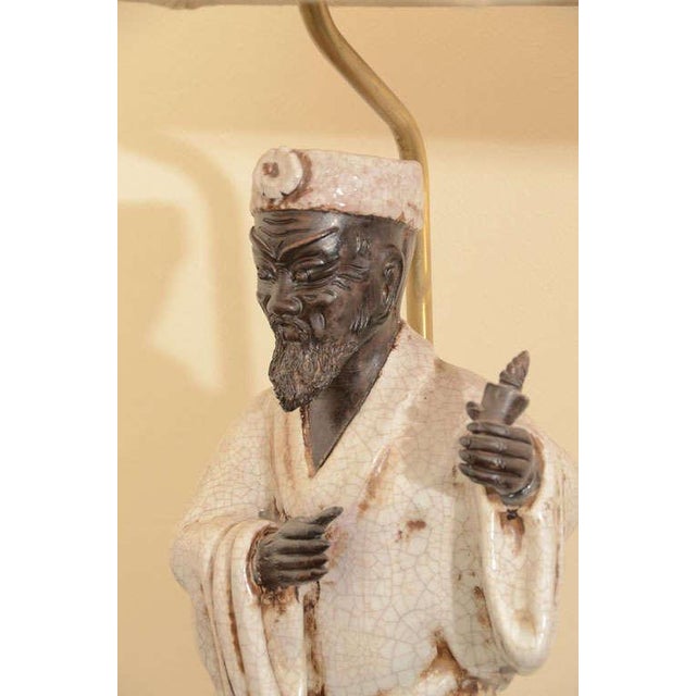 Asian Figurine Lamps By Fantoni - a Pair For Sale In New York - Image 6 of 11