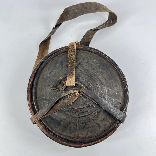 Early 20th Century Mesob Lidded Leather Wrapped Lunch Basket Ethiopia For Sale In Denver - Image 6 of 9