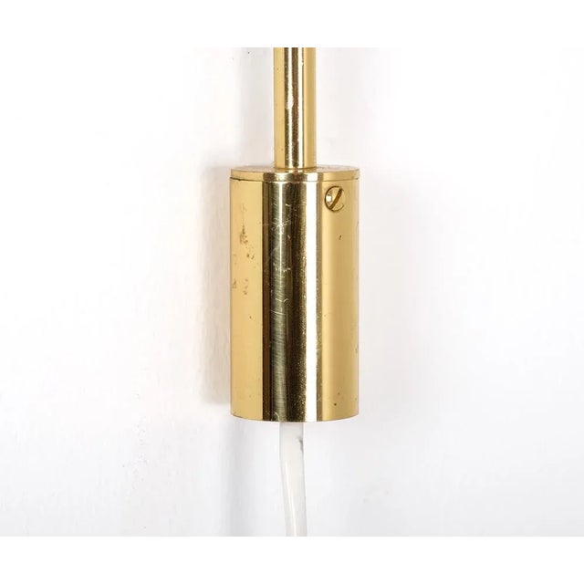 1950s Brass Wall Lamp from Bergboms, Sweden, 1970s For Sale - Image 5 of 8