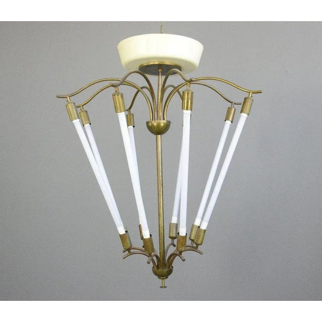 Large Bauhaus Lobby Chandelier, 1930s For Sale - Image 5 of 9