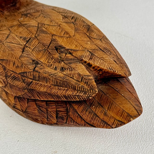 Wood Vintage Hand Carved of Butternut Wood Duck by James Bloomer of Whitesburg, Kentucky For Sale - Image 7 of 12