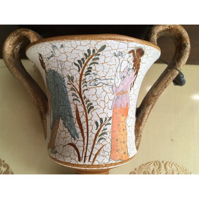 Antique White Grecian Museum Replica Art Cup For Sale - Image 8 of 11