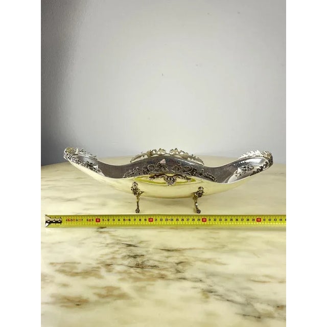 Hand-wrought 800 silver "Jatta" centerpiece, Italy, 1980s Handcrafted production of a well-known Italian silversmith,...