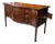English George III Hepplewhite Serpentine Mahogany Sideboard W/Solid Slab Top Faux Drawer Fronts, Concealed Twin Cabinets & Side Access Door,1790–1805 For Sale