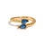 Sapphire Teardrop Glow Gold Adjustable Ring, Size 8 For Sale - Image 9 of 9