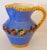 Bring a little of Italy to your table with this sweet little Italian pitcher in blue pottery with yellow edging and a...