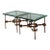 Vintage Brutalist Glass and Metal Side Tables - Pair For Sale