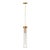 Kelly Wearstler for Visual Comfort Signature Liaison Long Pendant in Antique-Burnished Brass with Clear Glass For Sale