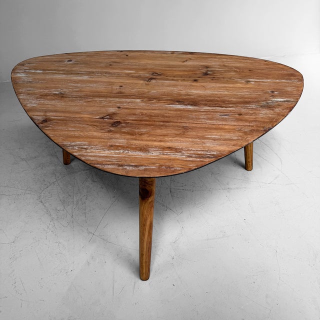 Contemporary Vintage Wooden Coffee Table, 2000s For Sale - Image 3 of 9