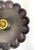 Vintage Brass & Cast Iron Fireplace Tool Stand With Scalloped Ash Tray For Sale - Image 10 of 12