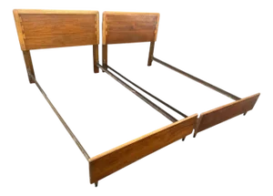 Pair of Lane Acclaim Twin Beds Designed by André Bus - Mid Century Modern Vintage 1960s