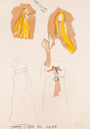 Jim Dine, Sybil as Juliet, 1968, Lithograph
