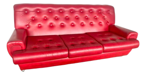 Mid-Century Modern Three-Seater Sofa in Leatherette, 1960s