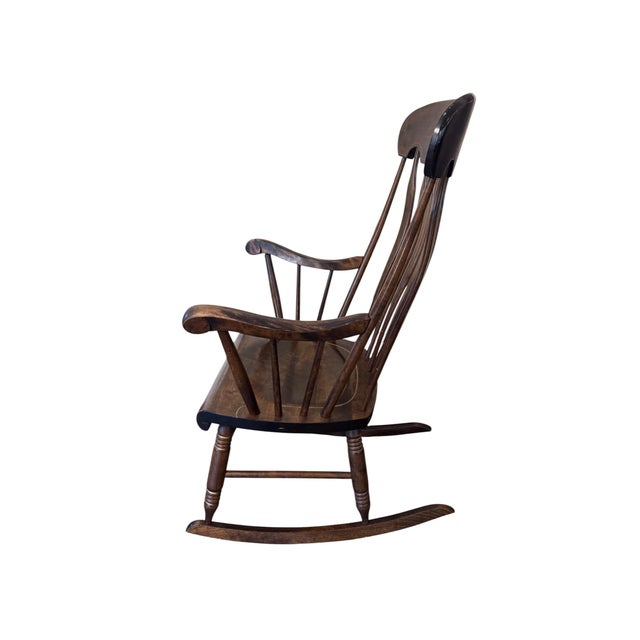 Mid 20th Century S. Bent and Brothers Hitchcock Style Rocker For Sale - Image 4 of 12