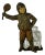 Antique Bronzed Spelter Ivorine Celluloid Sporting Tennis Figural Inkwell For Sale