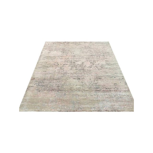 Black 1990s Handwoven Modern Abstract Rug 8x10 For Sale - Image 8 of 12