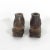 Vintage French Canadian Folk art carved wood boot candle holders. So quirky and unusual! Rustic, primitive. In good...