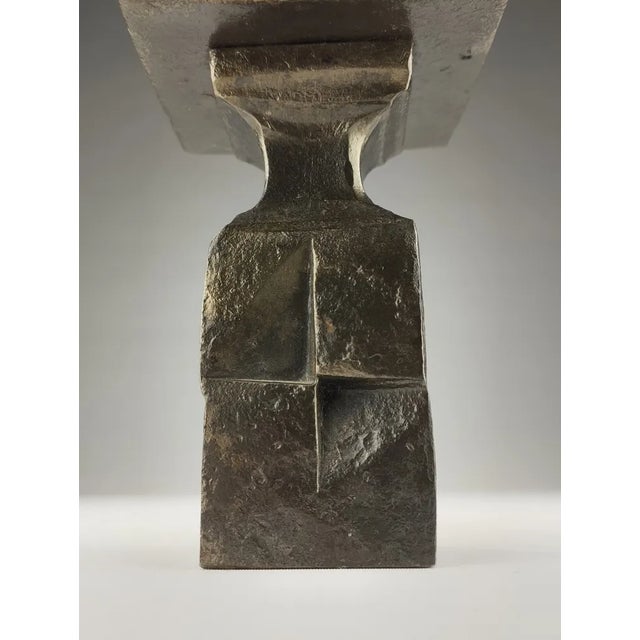 Brutalist Candlestick in Wrought Iron from Kunstschlosserei E. Weiland Basel For Sale - Image 7 of 10