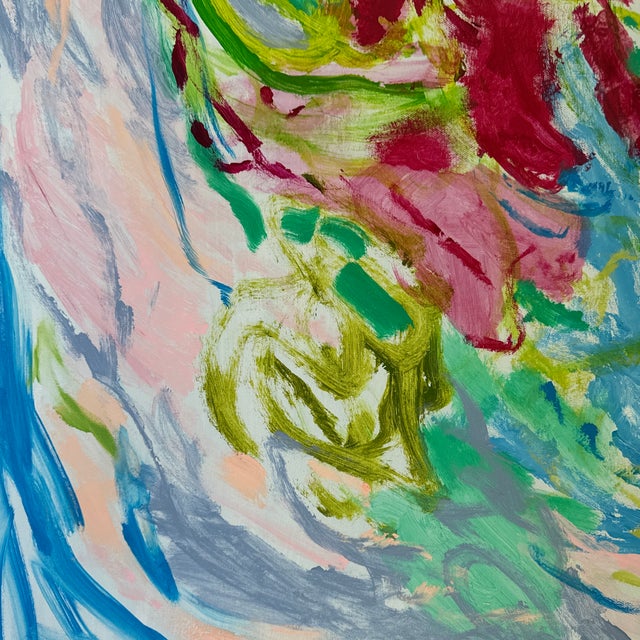 2020s Original Acrylic Abstract Painting With Vibrant Colors on Thick Gallery Wrapped Canvas For Sale - Image 5 of 8