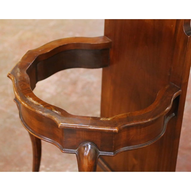 18th Century French Louis XV Pewter Lavabo Fountain With Walnut Stand For Sale - Image 13 of 14