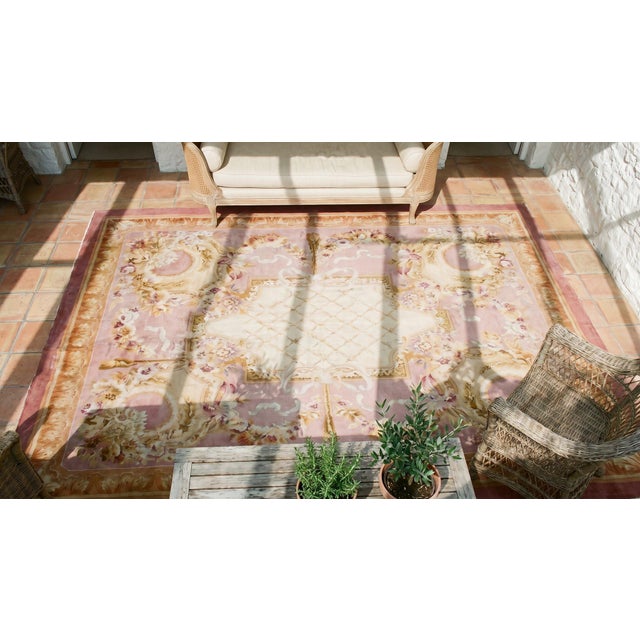 Supremely Large Decorative Antique French Savonnerie Antique Aubusson Rug For Sale - Image 9 of 9