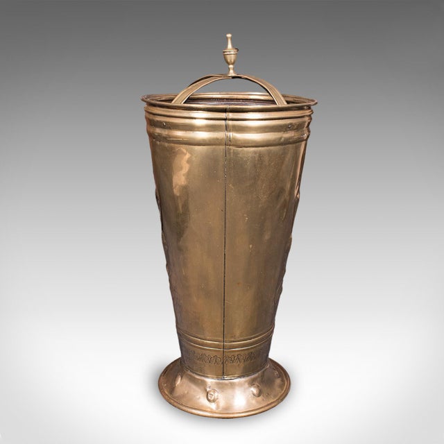 Antique Hotel Foyer Umbrella Stand, Dutch, Brass, Walking Stick Stand, Victorian For Sale - Image 4 of 12