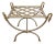 Maison Jansen Attributed Iron and Brass Swan Curule Stool For Sale