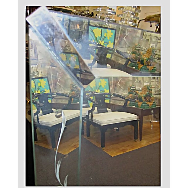 Glass Italian Wall Mirror, Large For Sale - Image 7 of 10