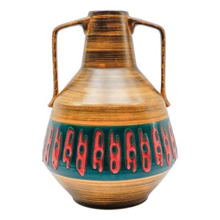 Large German Studio Ceramic Floor Vase by Dümler & Breiden, Höhr, 1960s For Sale