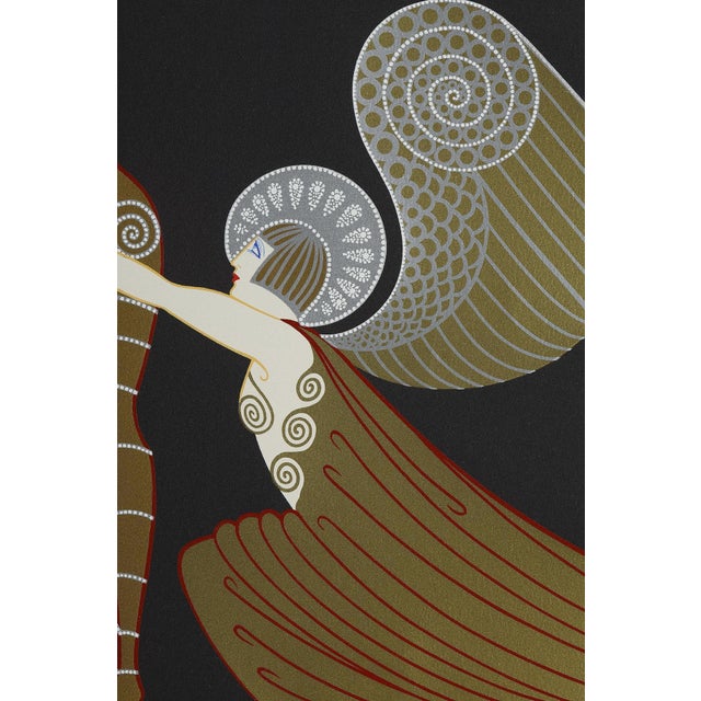 Erté, The Angel with the Harp, 1926, Color Lithograph For Sale - Image 8 of 16