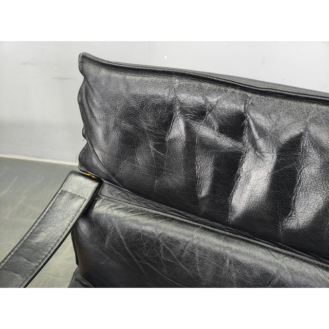 Black Leather Lounge Chairs attributed to Åke Fribytter for Nelo Kroken, 1960s, Set of 2 For Sale - Image 8 of 18