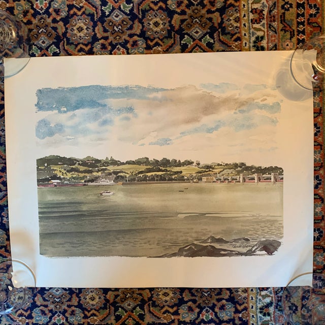 Mid 20th Century Architectural and Coastal Prints - Set of 3 For Sale - Image 9 of 13