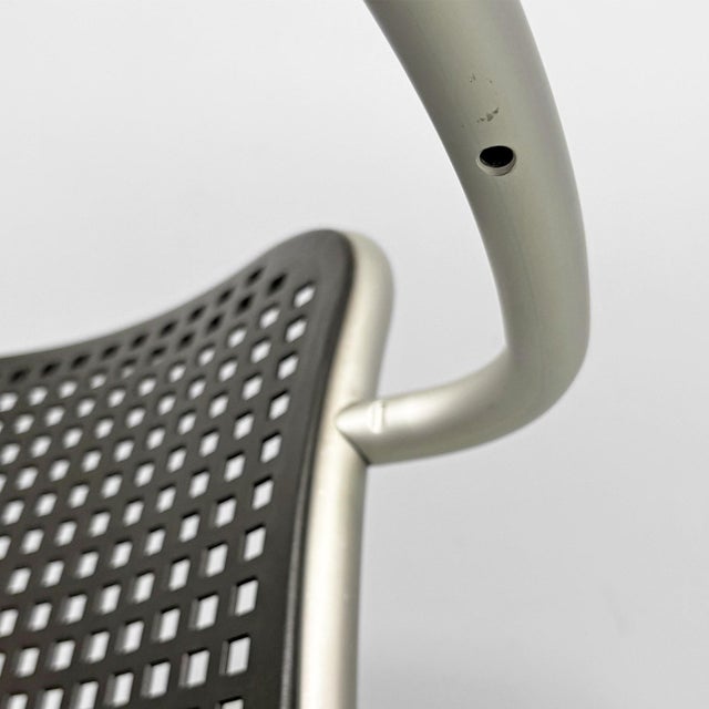 Italian Modern Chairs in Silver by Vico Magistretti for De Padova, 1980s, Set of 4 For Sale - Image 12 of 18