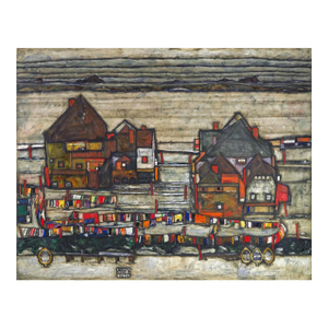Egon Schiele Houses With Colorful Laundry Giclee