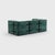 Contemporary Curt Modular Set - Flexible 2-Seater with Armrests - Barcelona - Serpentine - V3347/39 (Green) by Ambivalenz, Set of 7 For Sale - Image 3 of 5
