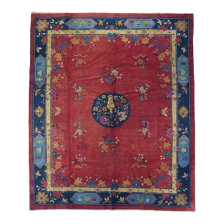 Antique Peking Rug 8'2'' x 9'9'' For Sale