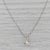 Modern 0.19ct Diamond Solitaire Pendant Necklace 18k White Gold 18" Box Chain For Sale - Image 3 of 6
