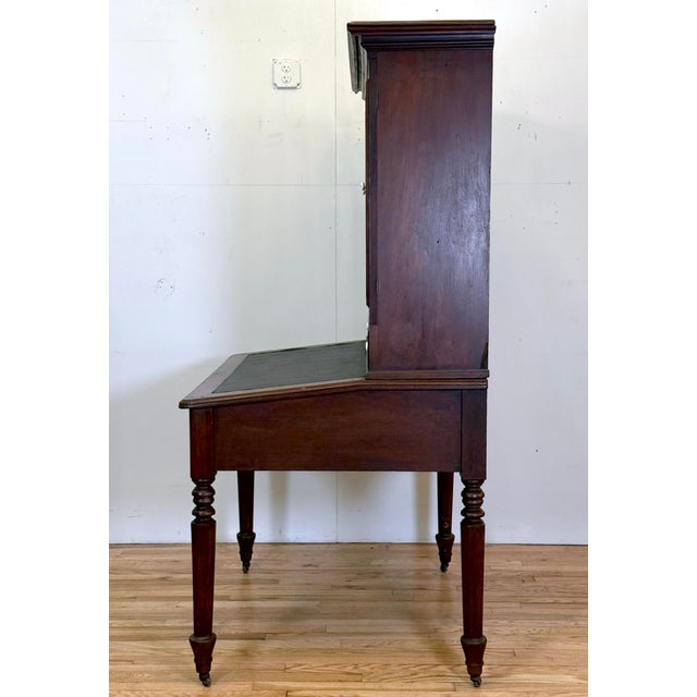 Mid 18th Century 1860s Federal Walnut Postmaster's Desk For Sale - Image 5 of 16