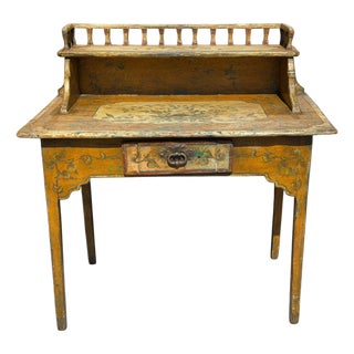 Antique Italian Paint Decorated Writing Table Desk For Sale