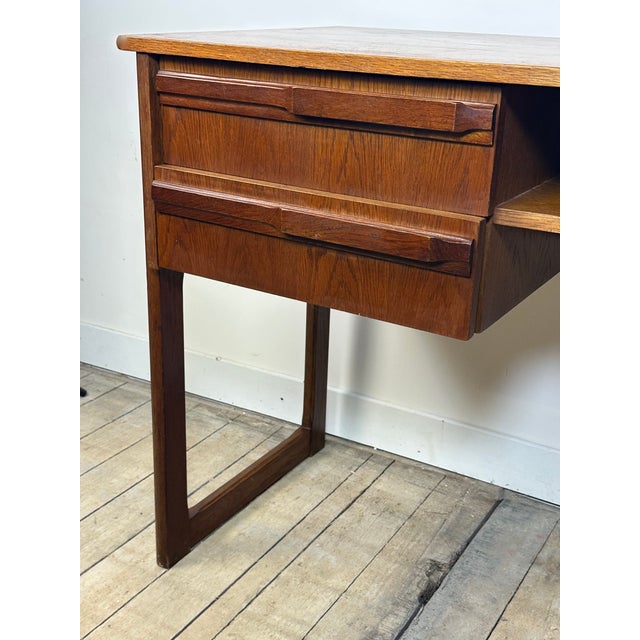 Wood Vintage Scandinavian Teak Desk, 1960s For Sale - Image 7 of 10