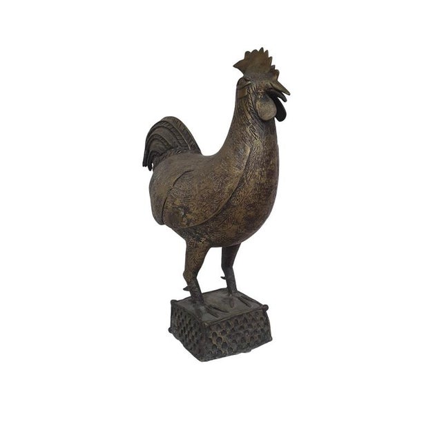 Large bronze / brass african benin rooster large bronze / brass african rooster.height 55 cmwide 20 cmdepth 40 cm brass...
