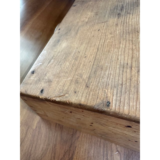 Vintage Handmade Rustic Wood Tray With Domed Cover For Sale - Image 10 of 15