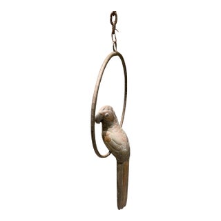 Sergio Bustamante Hanging Parrot Sculpture Arts Craft Mid-Century Modern For Sale