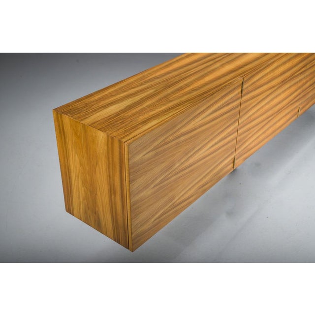 Vintage Floating Wall Sideboard in Walnut, 1960s For Sale - Image 6 of 16