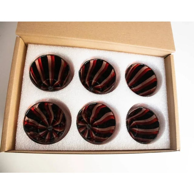 Black Cocktail Set in Murano Glass by Mariana Iskra, Set of 6 For Sale - Image 8 of 9