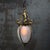Gold French Art Nouveau Brass and Etched Glass Lantern Pendant Light, 1920s For Sale - Image 8 of 12