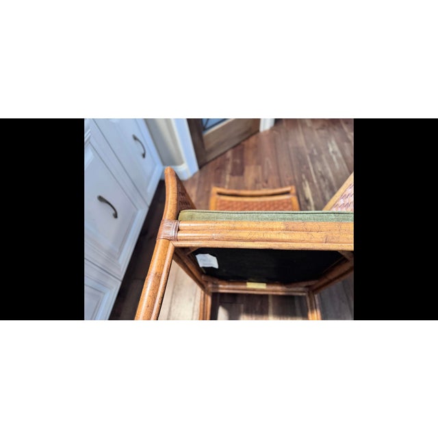 1960s Ficks Reed Bamboo and Leather Dining Chairs For Sale - Image 10 of 12