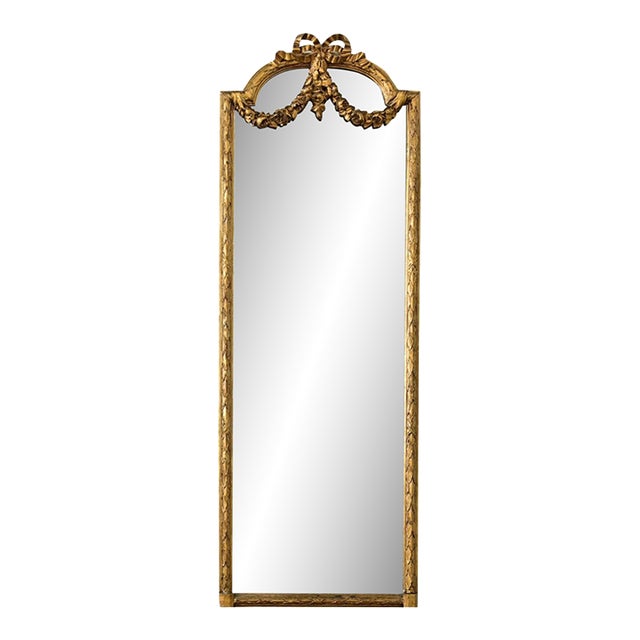 French 19th Century Louis XVI Style Gilt Mirror For Sale